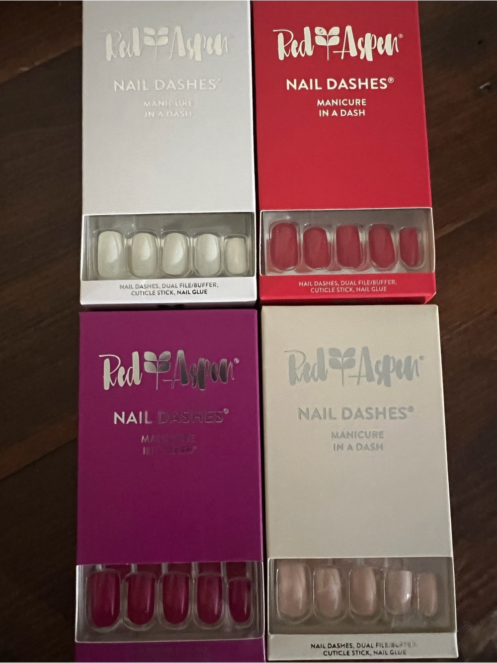 Red Aspen Nail Dashes